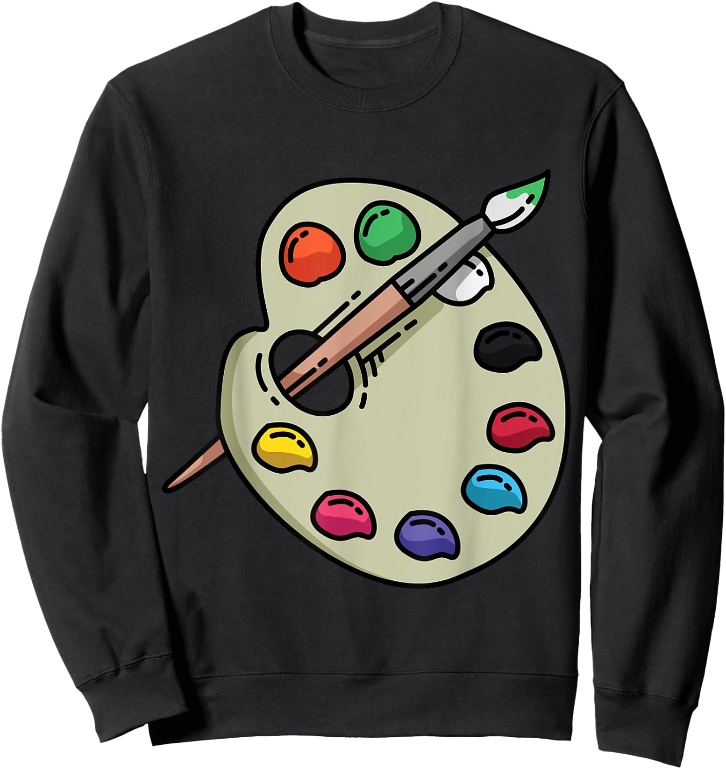 Painter Art Teacher Eazy Lazy Halloween Costume Women Kids Sweatshirt - Sweatshirt | Black