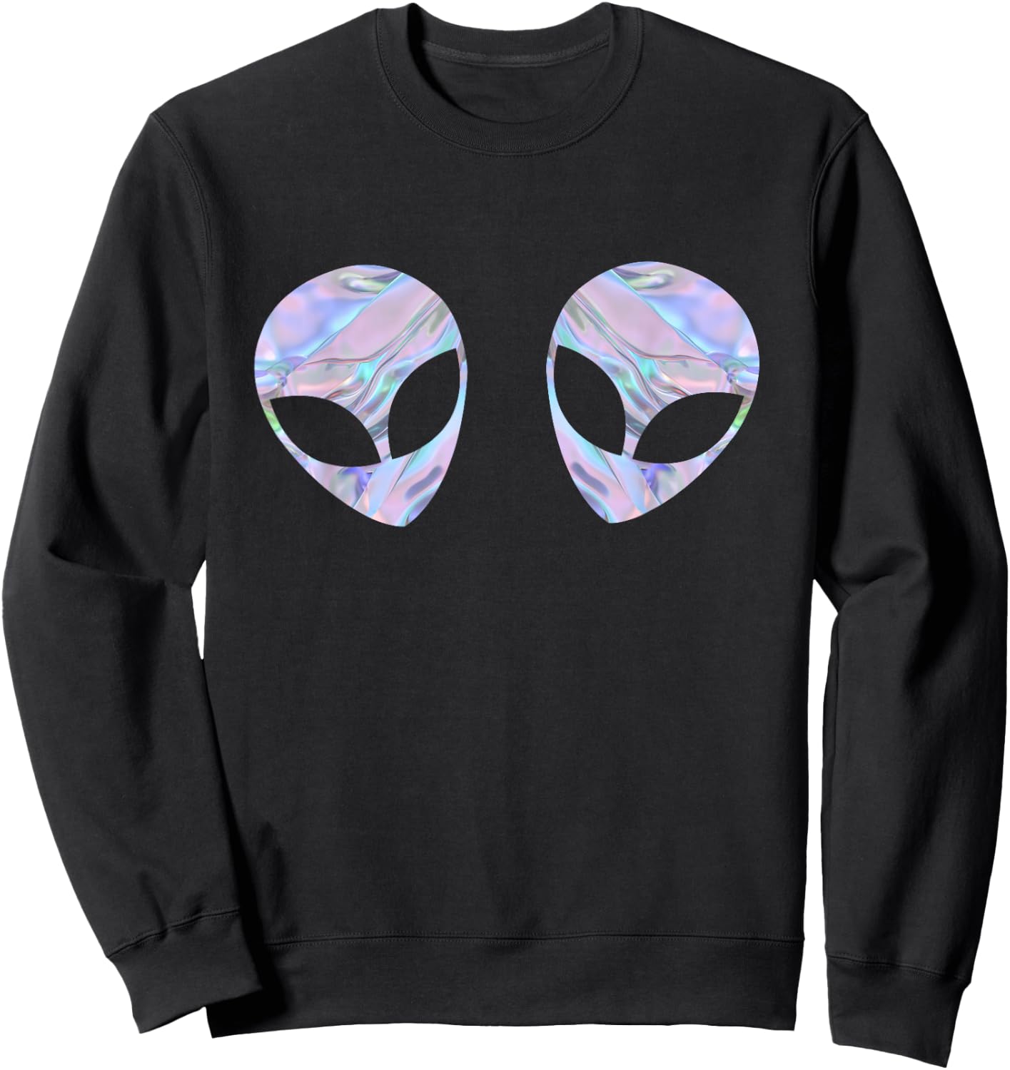 Alien Head Boobs Shirt Sweatshirt - Sweatshirt | Black