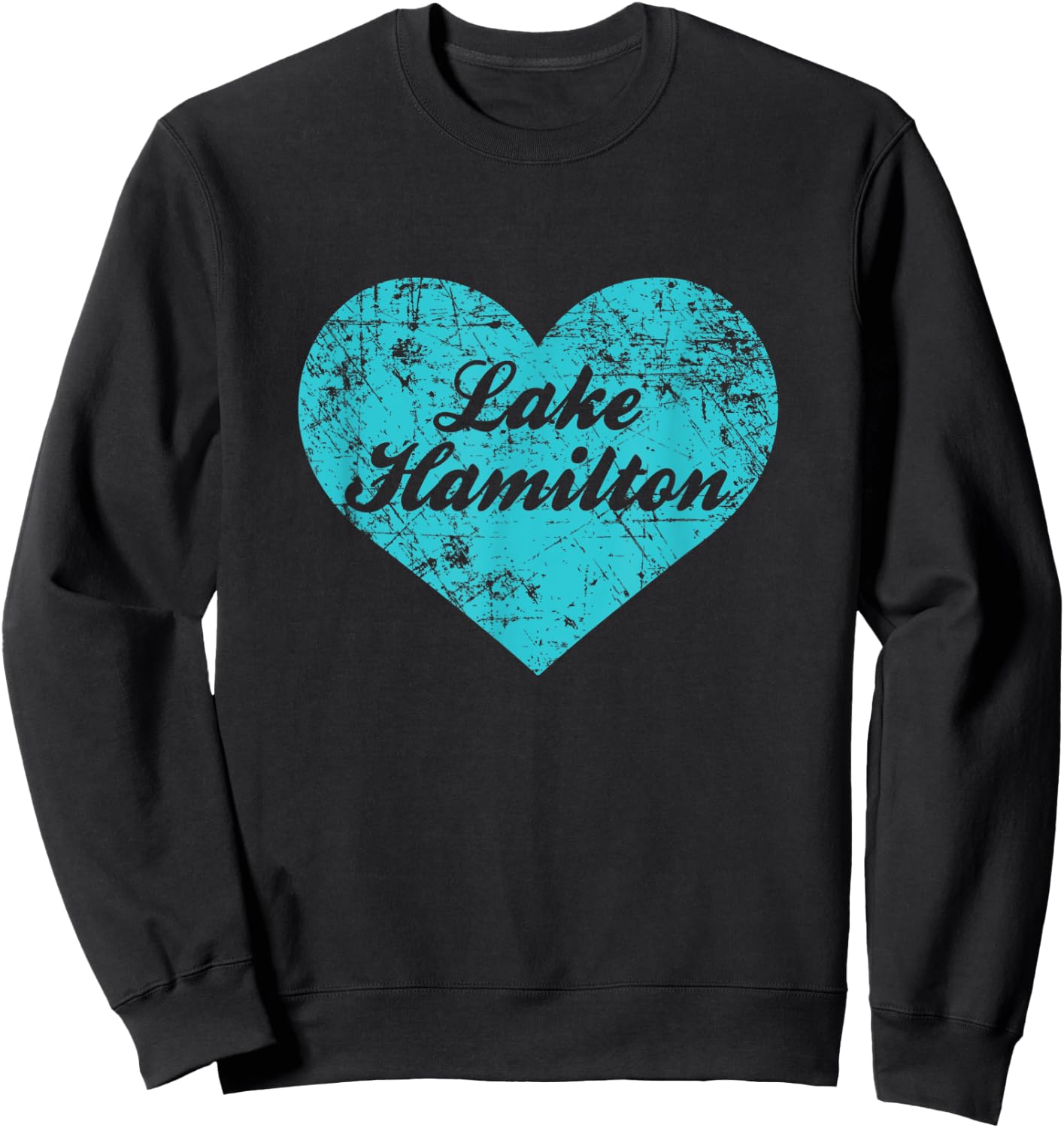 I Love Lake Hamilton Shirt, Arkansas Camping Gift Sweatshirt - Sweatshirt | Black