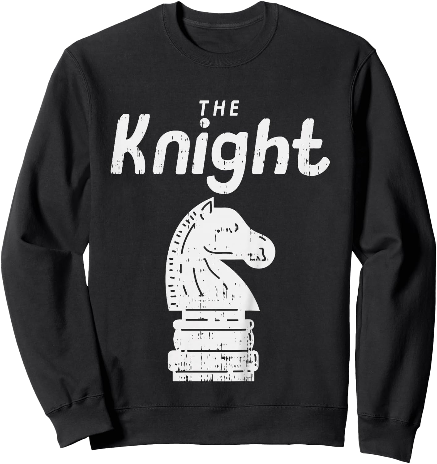 Kids Chess Piece The Knight Shirt Halloween Matching Costume Sweatshirt - Sweatshirt | Black
