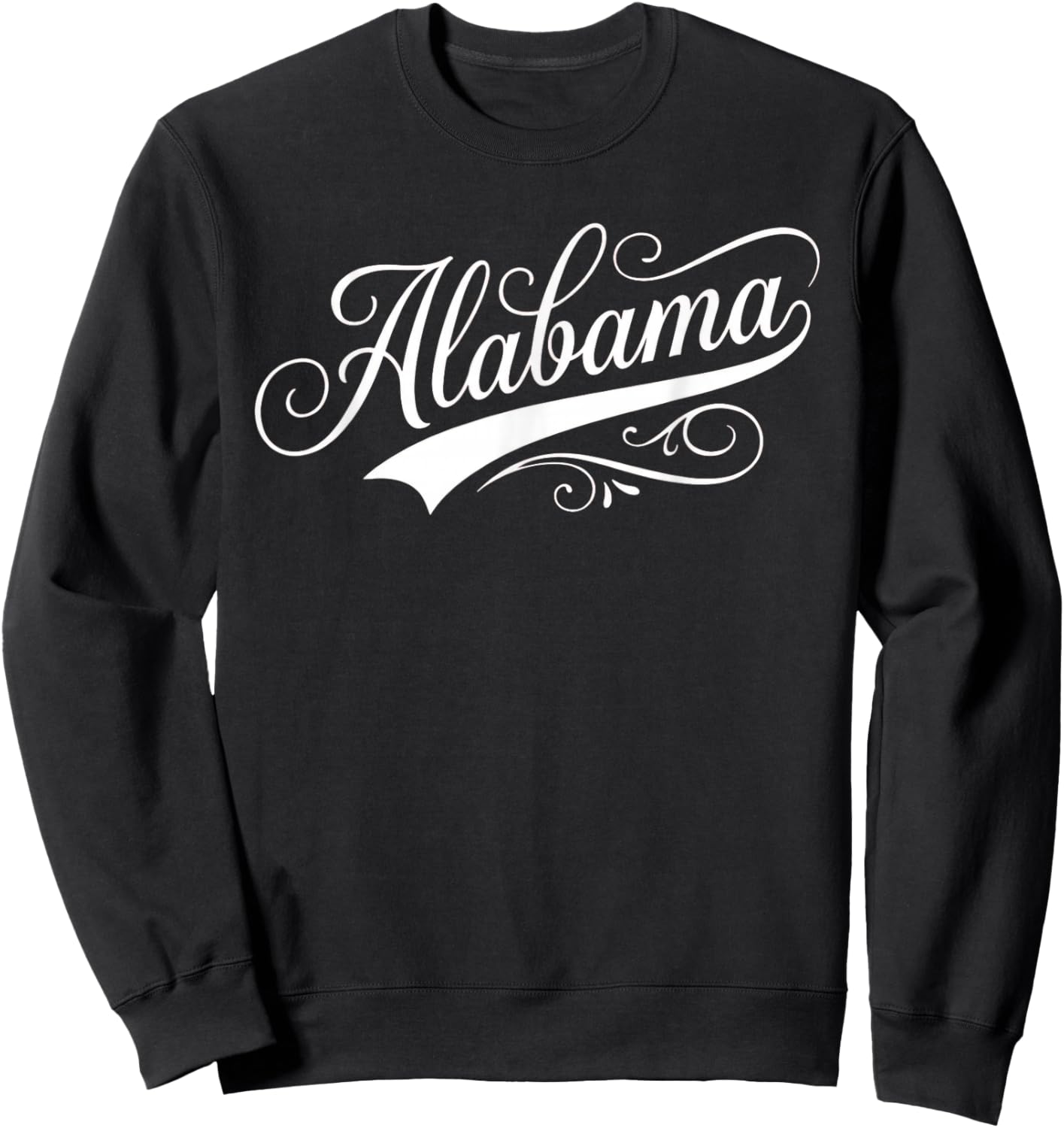 Vintage Alabama Script Swoosh Classic State Pride Sweatshirt - Sweatshirt | Black