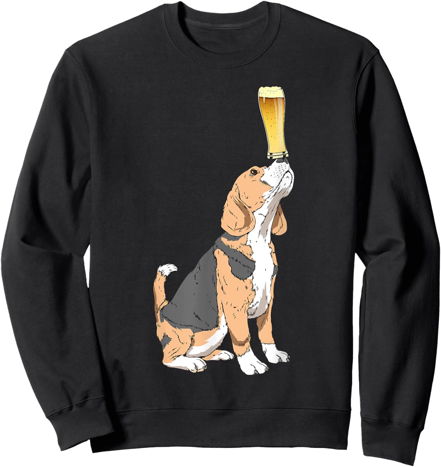 Beagle Beer Lovers Shirt Craft Beer T Shirt Sweatshirt - Sweatshirt | Black
