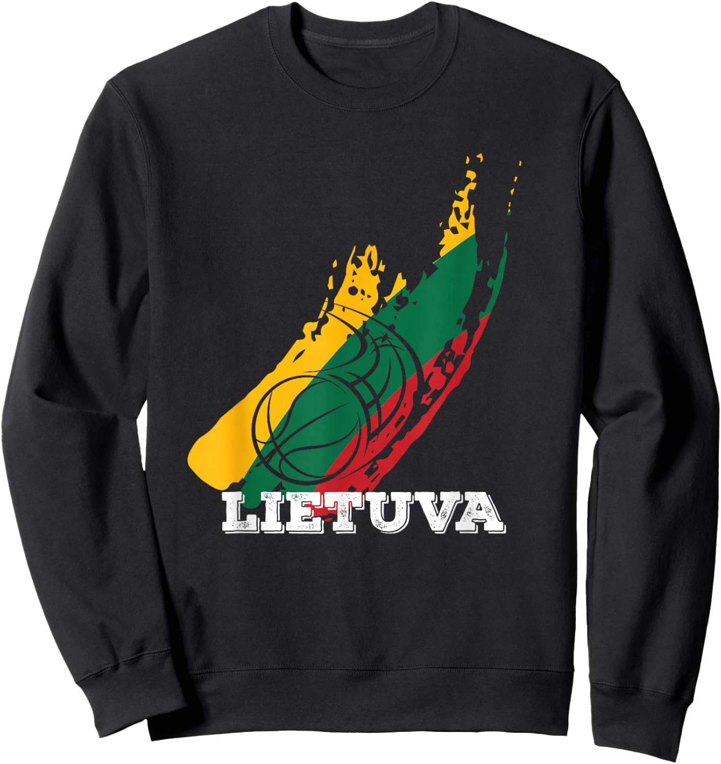 Lithuania Lietuva Basketball Lithuanian Strong Gift Sweatshirt - Sweatshirt | Black