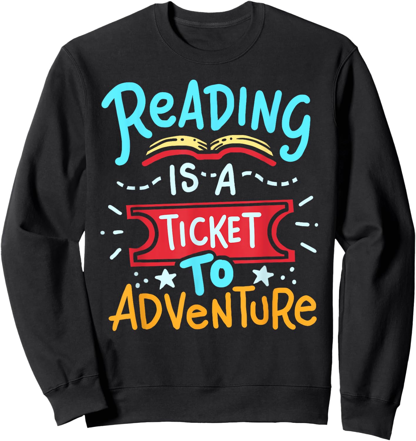 Reading Adventure Library Student Teacher Book Sweatshirt - Sweatshirt | Black