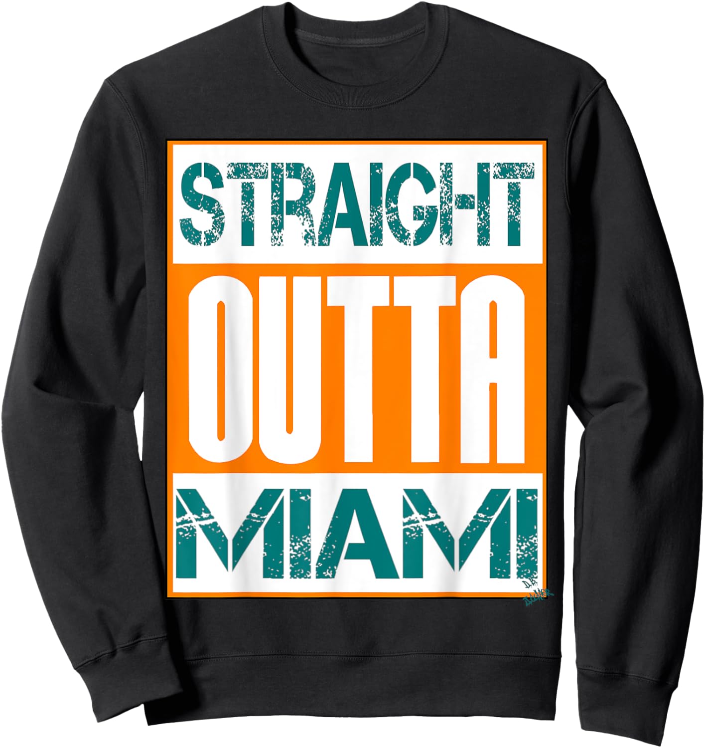 Miami shirt hip hop - city name - straight outta Miami Sweatshirt - Sweatshirt | Black