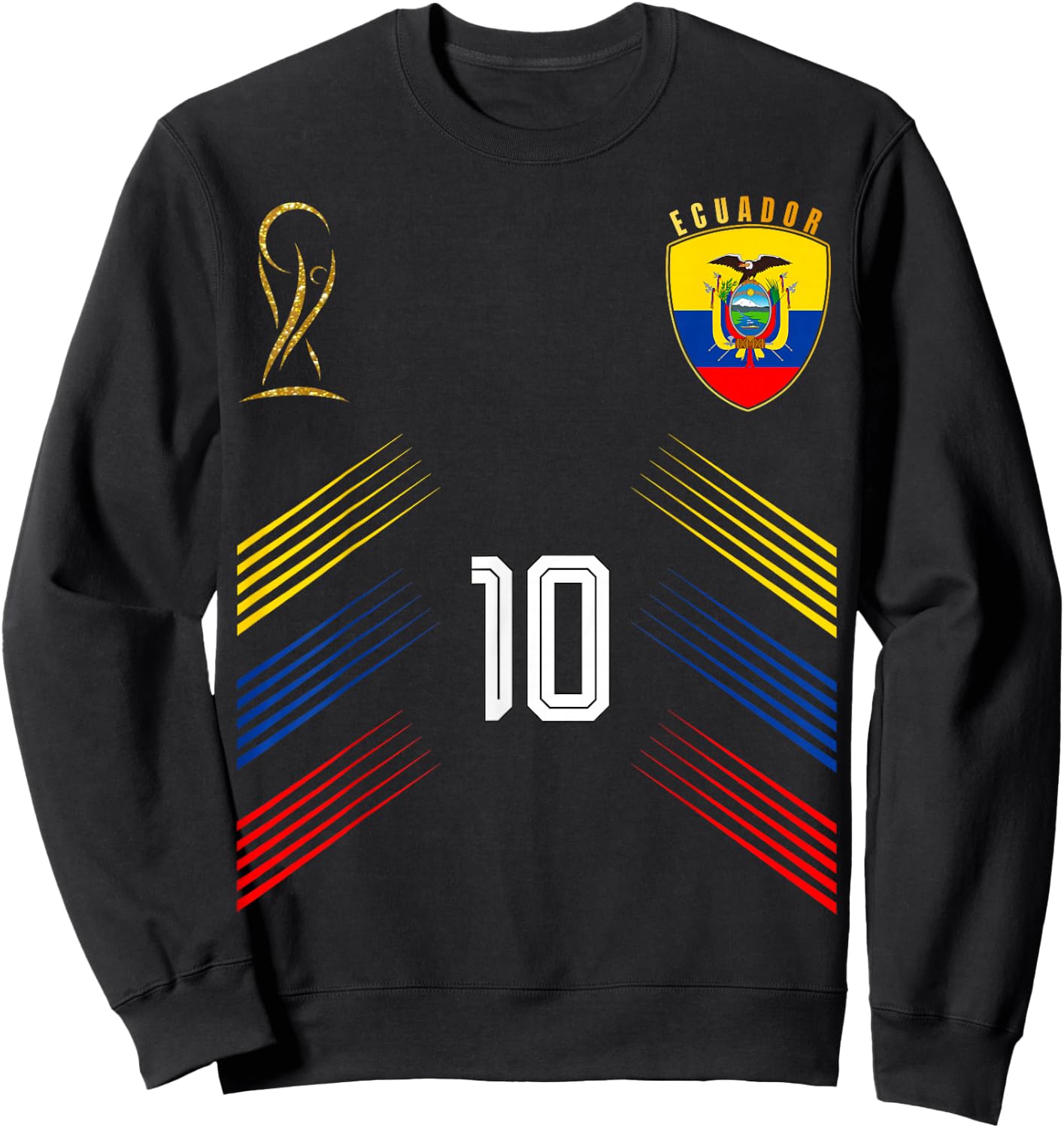 Ecuador Flag Ecuadorian Pride Lovers Retro Sweatshirt - Sweatshirt | Black