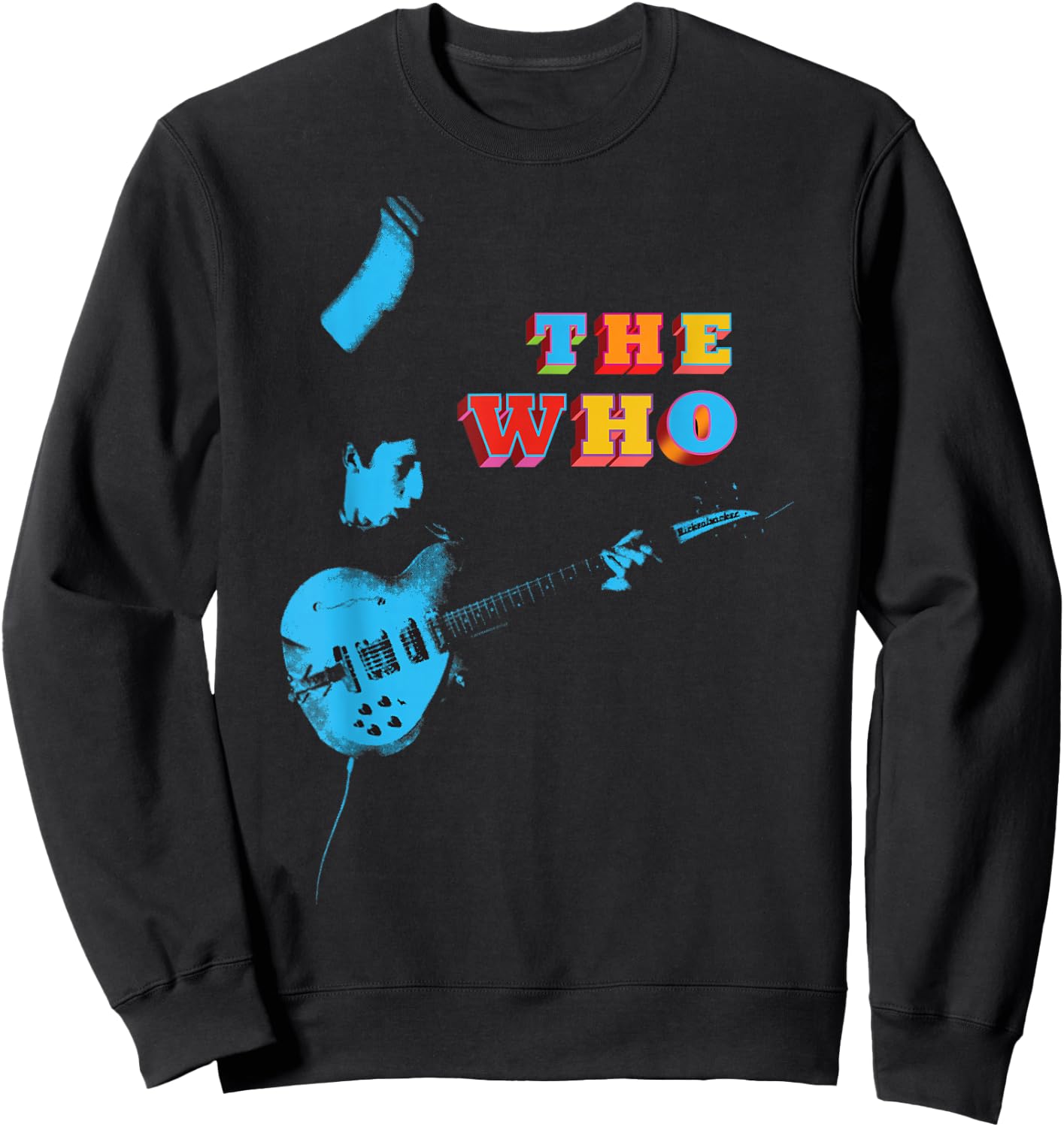 The Who Official Blue Guitar Sweatshirt - Sweatshirt | Black