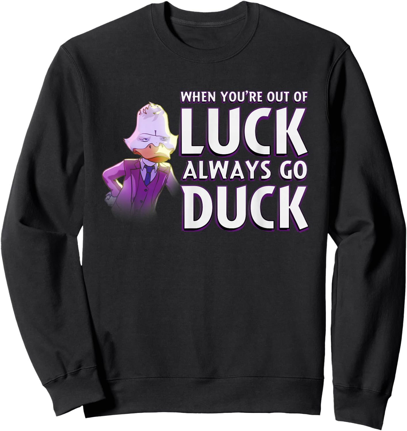 Marvel WHAT IF...? Howard The Duck When You're Out of Luck Sweatshirt - Sweatshirt | Black