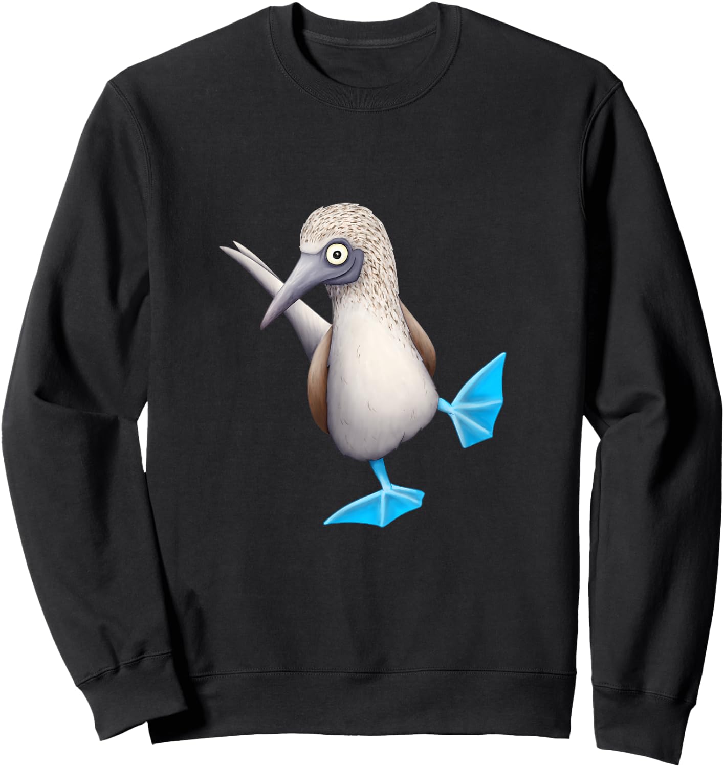 Fancy Dancing Sea Bird Funky Blue Foot Booby Sweatshirt - Sweatshirt | Black