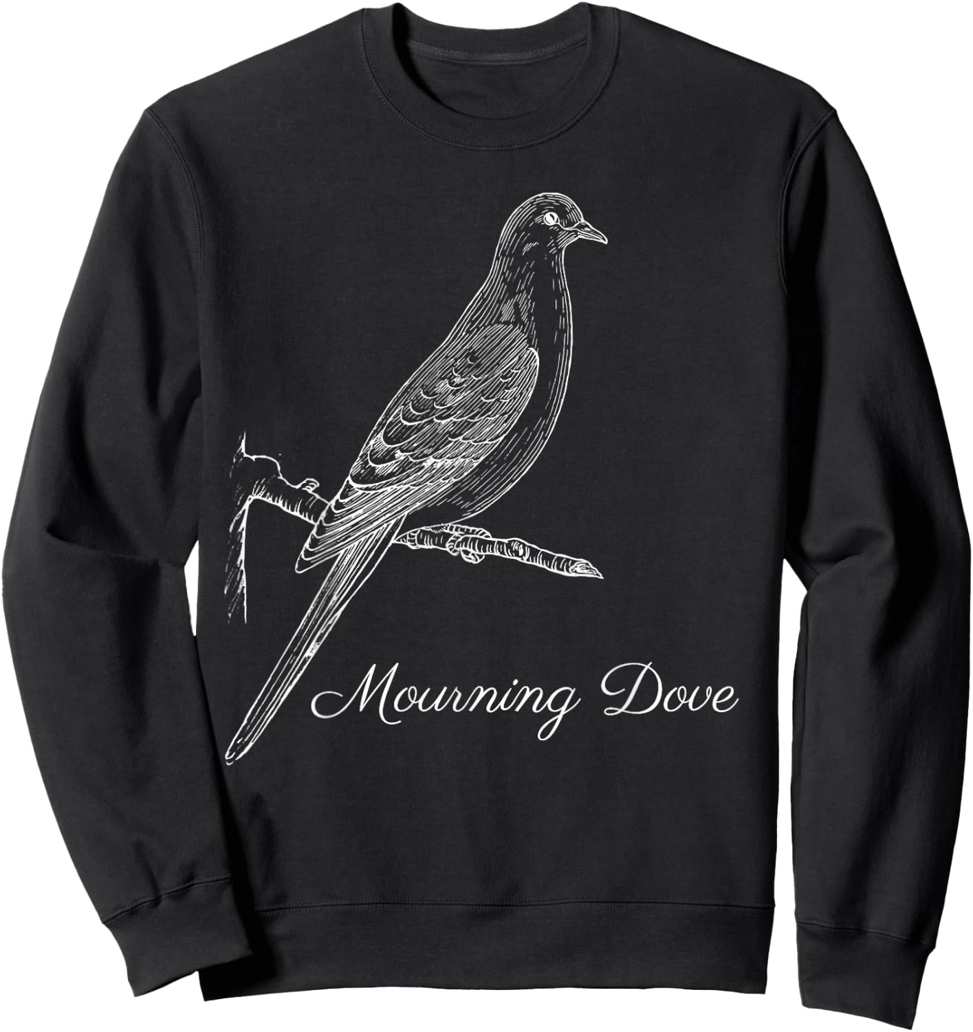 Mourning Dove Bird Shirt Ornithology White Lines Sweatshirt - Sweatshirt | Black