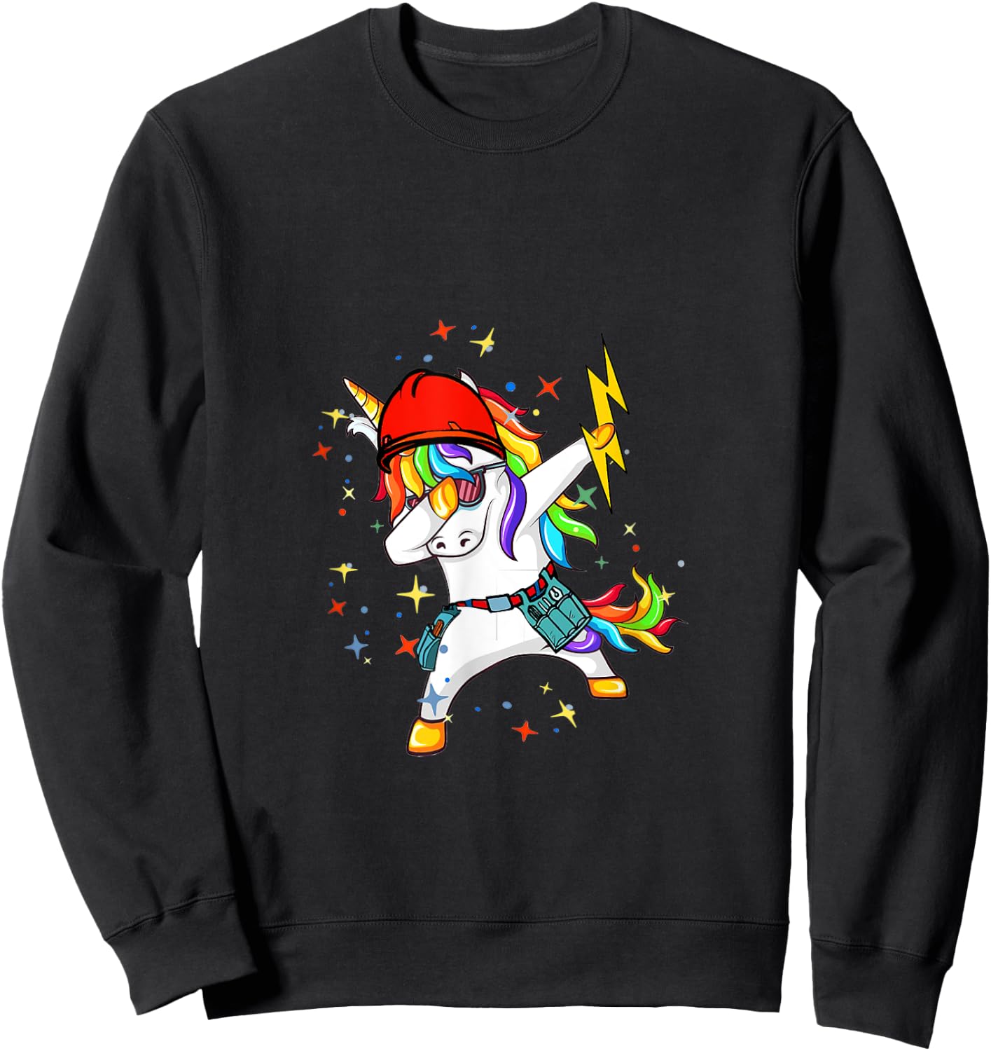 Electrician Unicorn Sweatshirt - Sweatshirt | Black