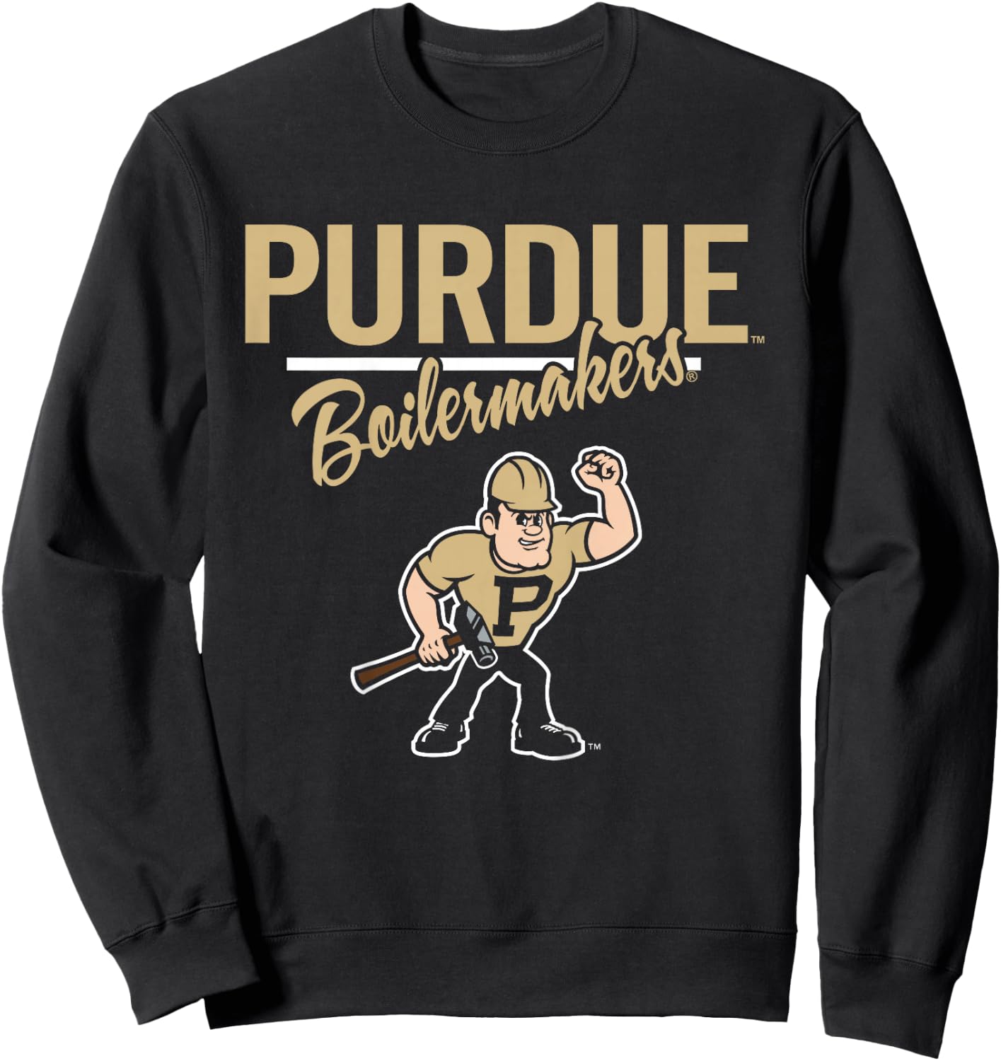 Kids Purdue Boilermakers Kid's Mascot Black Officially Licensed Sweatshirt - Sweatshirt | Black
