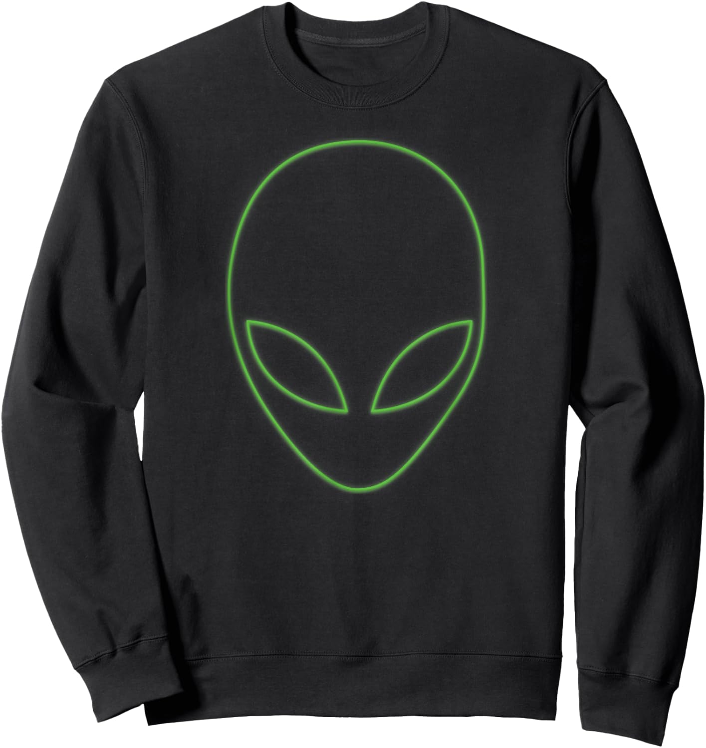 Glowing Alien Shirt - Glowing Holographic Aesthetic Sweatshirt - Sweatshirt | Black