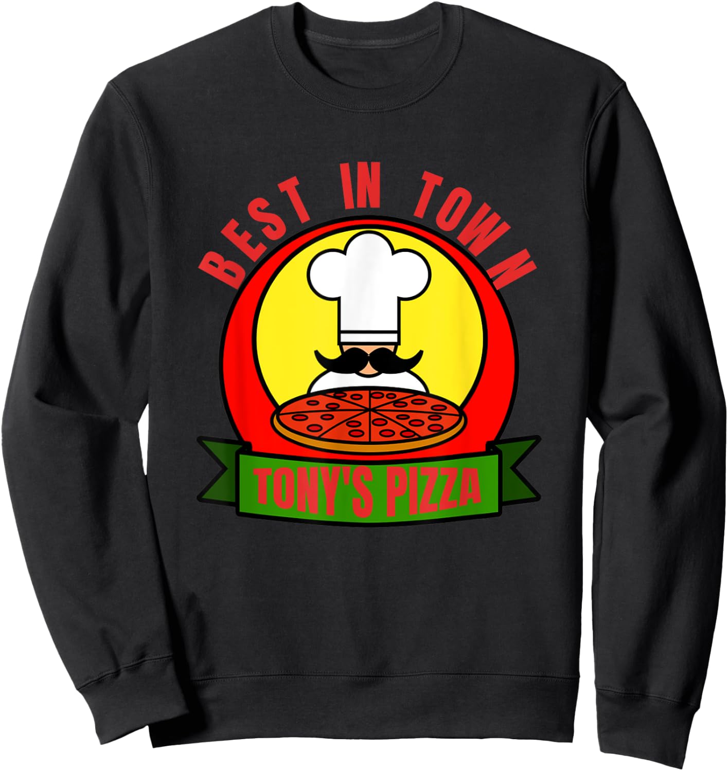 Tony's Pizza -employee /Customer souvenir-pizza Sweatshirt - Sweatshirt | Black