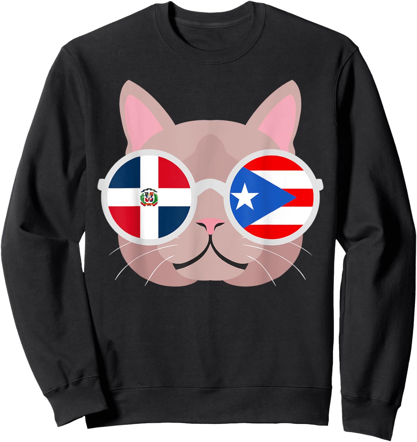 Dominirican Dominican Republic Puerto Rican Flag Pride Sweatshirt - Sweatshirt | Black