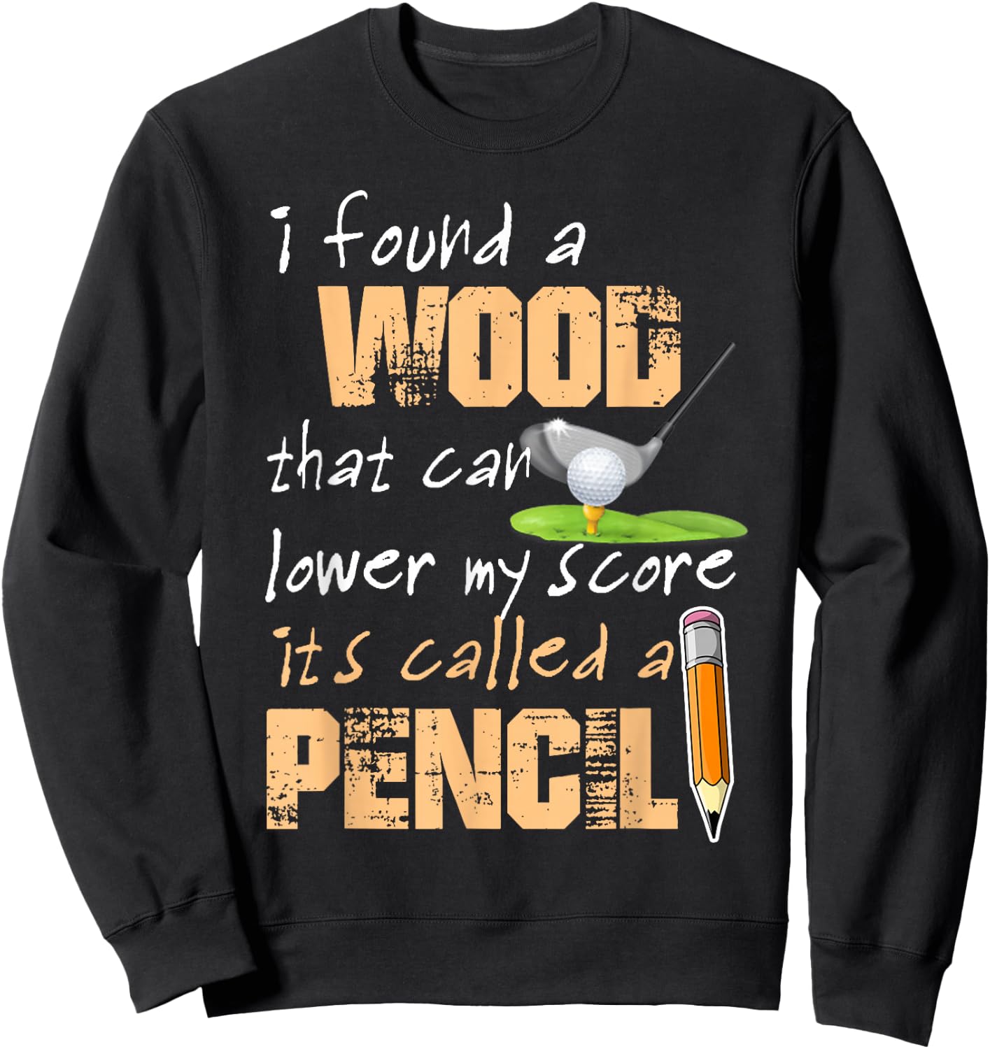 Funny Golf Score Sweatshirt - Sweatshirt | Black