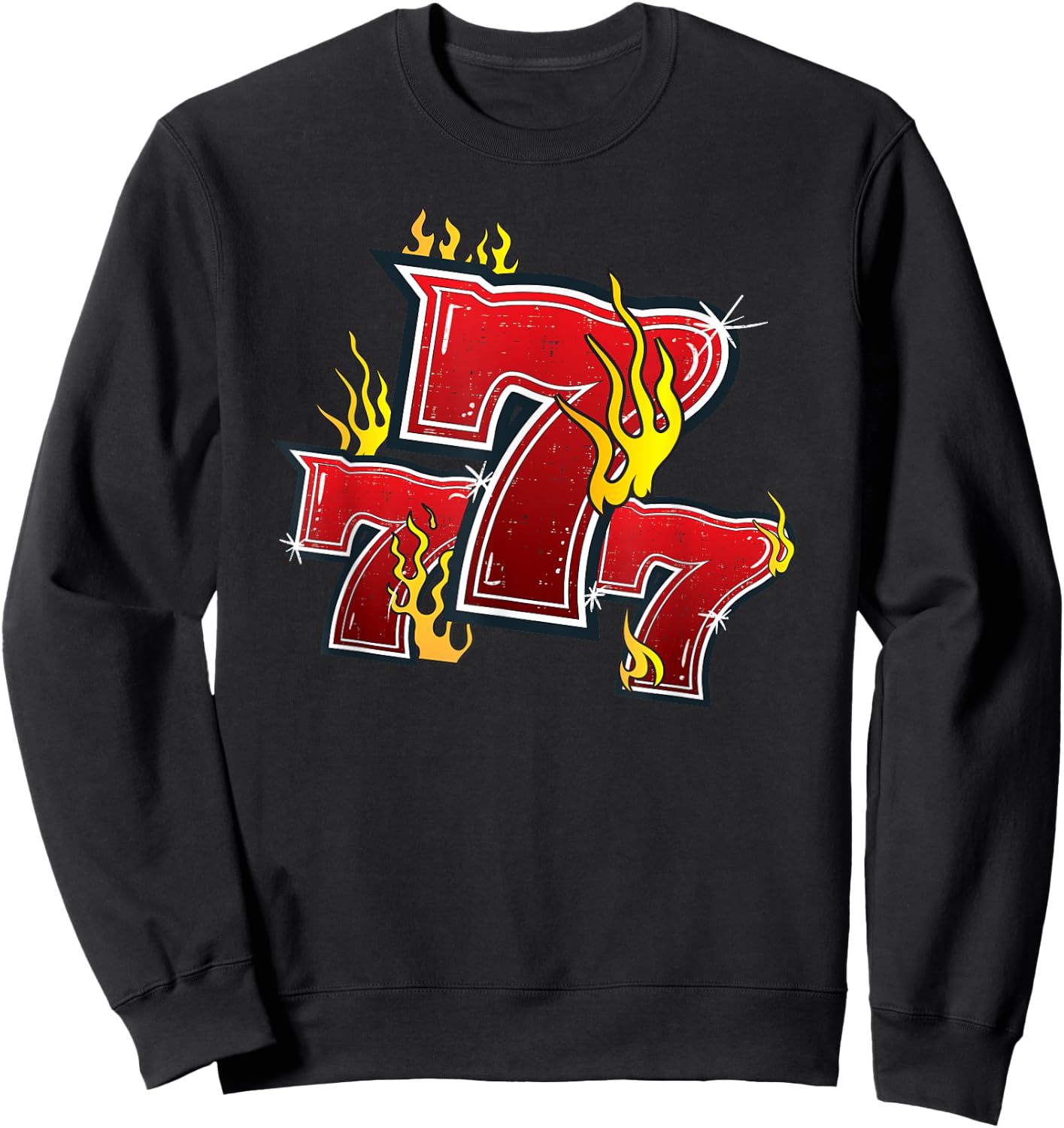 777 Lucky Slot Machine Numbers Jackpot Sweatshirt - Sweatshirt | Black