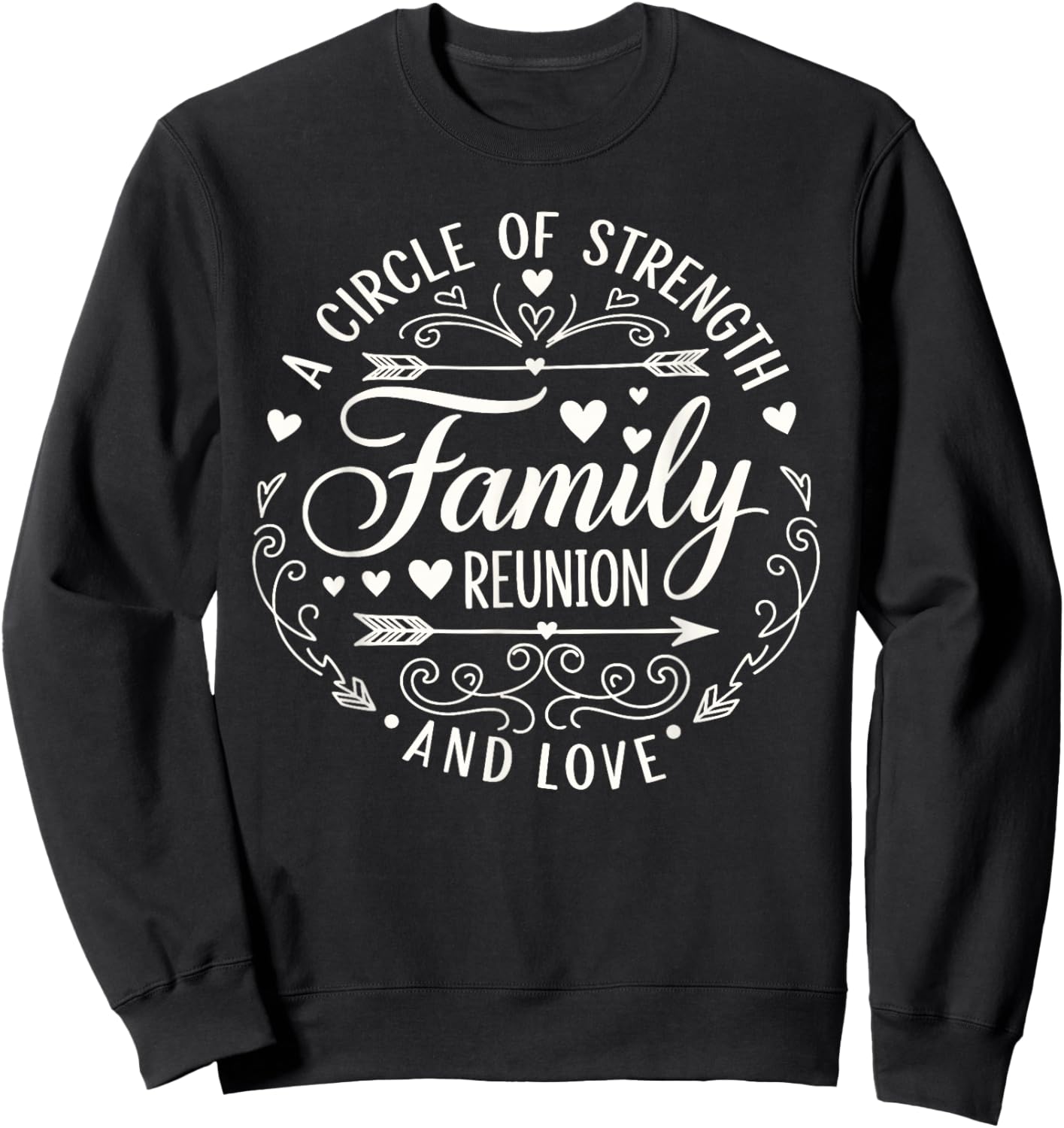 Family Reunion 2026 Circle of Strength Matching Cousins Crew Sweatshirt - Sweatshirt | Black