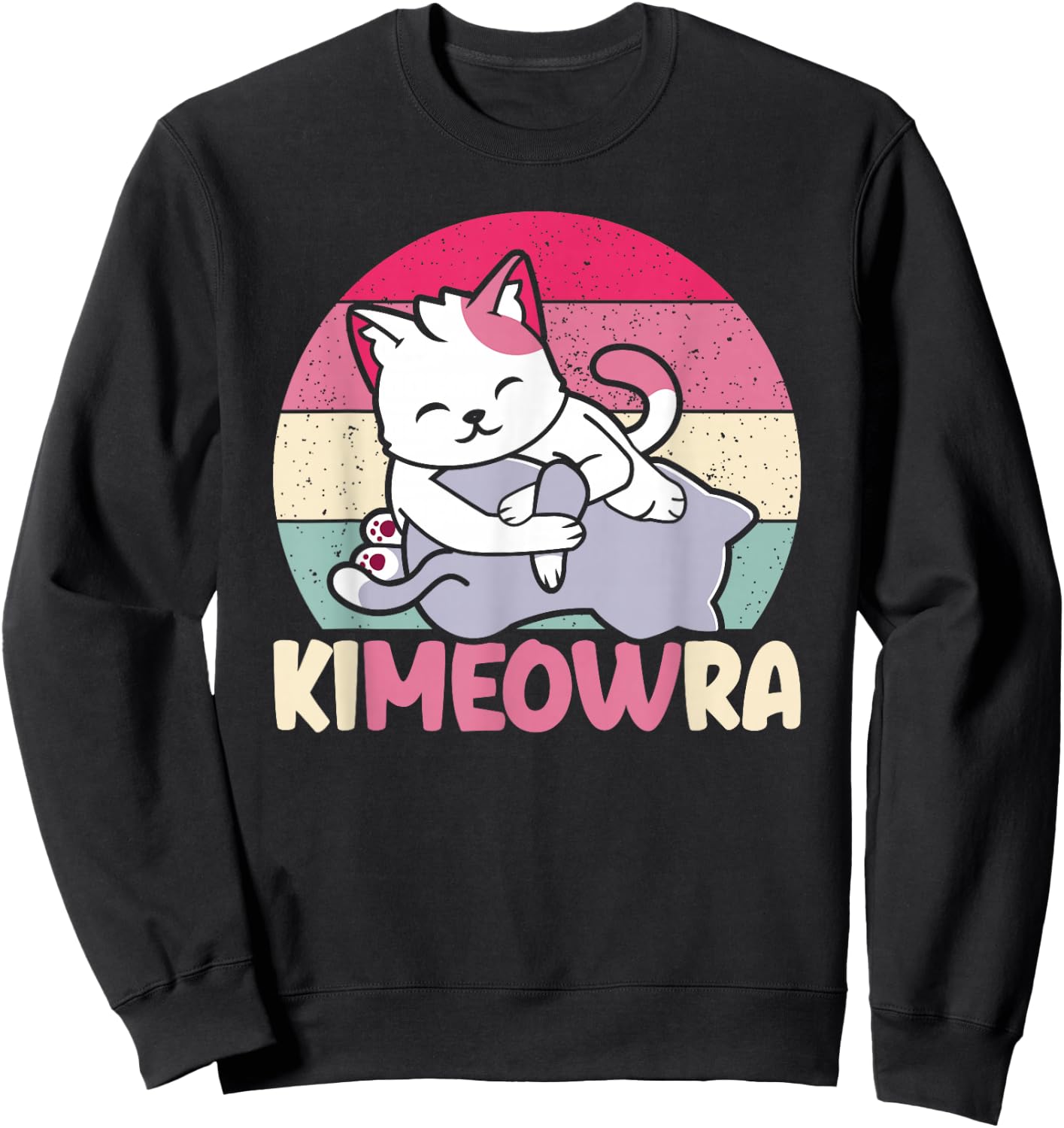 Cute Kimeowra | Funny Brazilian Jiu Jitsu BJJ Cat MMA Sweatshirt - Sweatshirt | Black