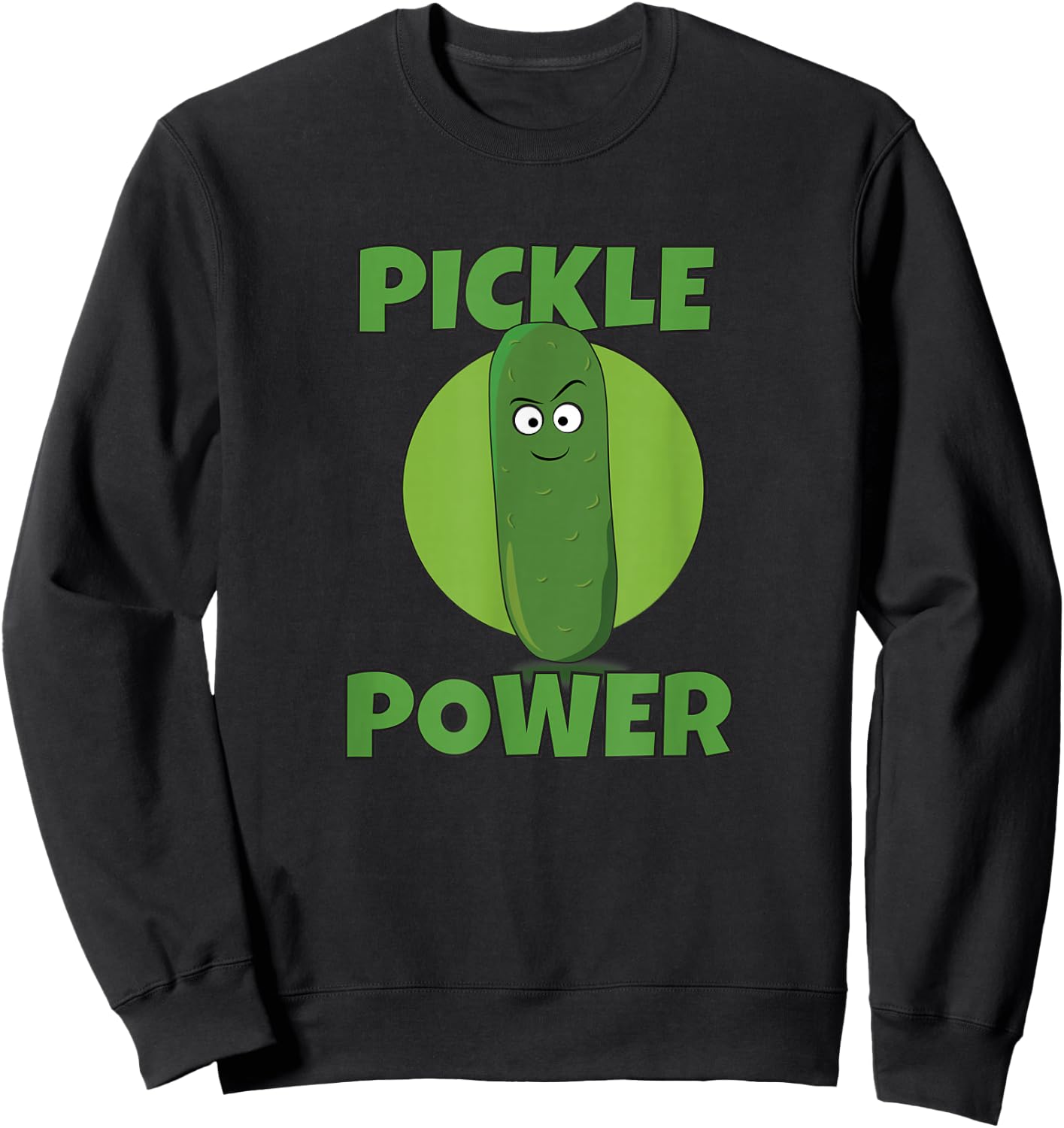 Pickle Power: I Love Pickles Sweatshirt - Sweatshirt | Black
