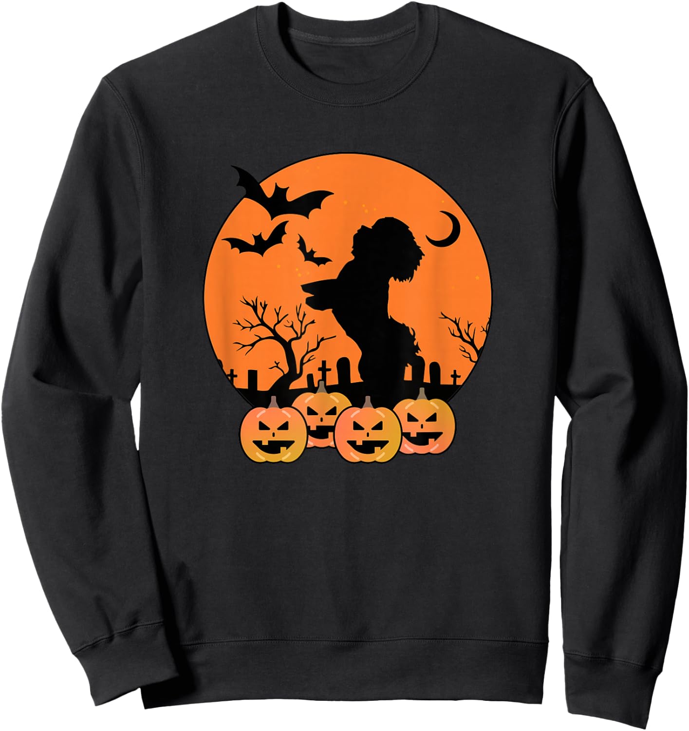 Dabbing Shih Tzu Halloween Dab Dance Dog Shirt Women Kids Sweatshirt - Sweatshirt | Black