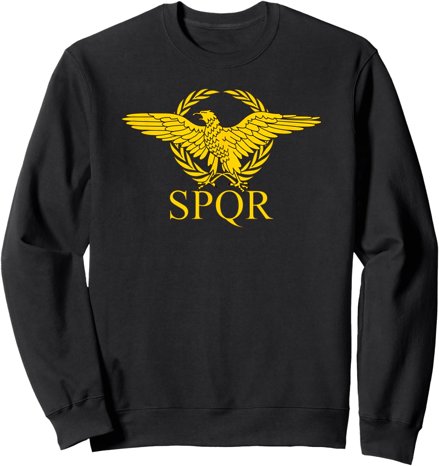 SPQR Roman Eagle and laurel wreath Sweatshirt - Sweatshirt | Black