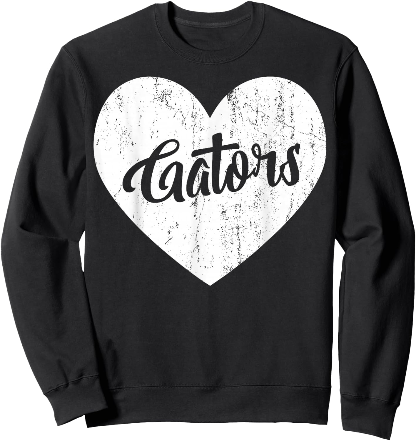 Gators School Sports Fan Team Spirit Mascot Heart Gift Sweatshirt - Sweatshirt | Black