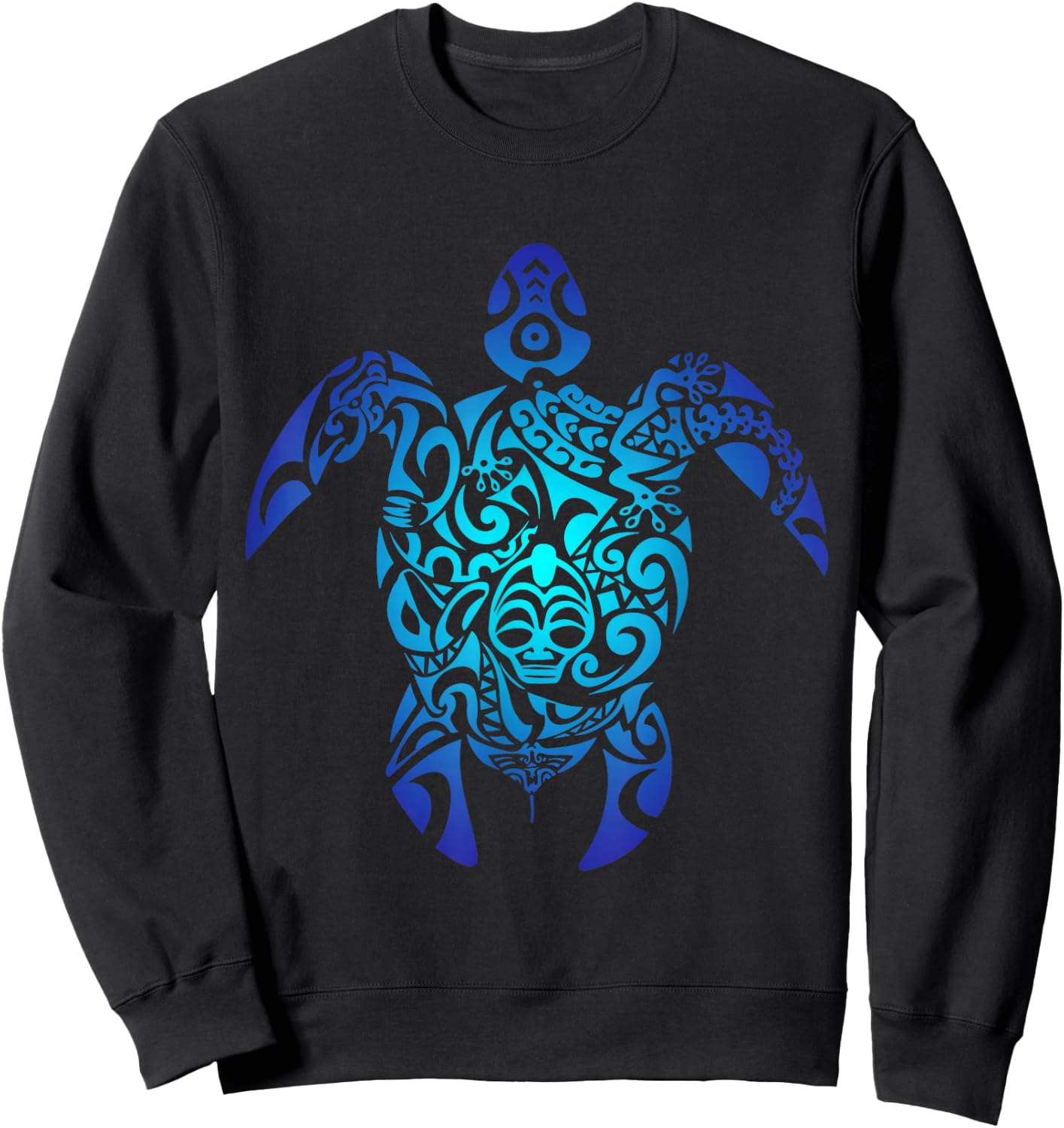 Tribal Sea Turtle Hawaii Islander Polynesian Maori Art Sweatshirt - Sweatshirt | Black