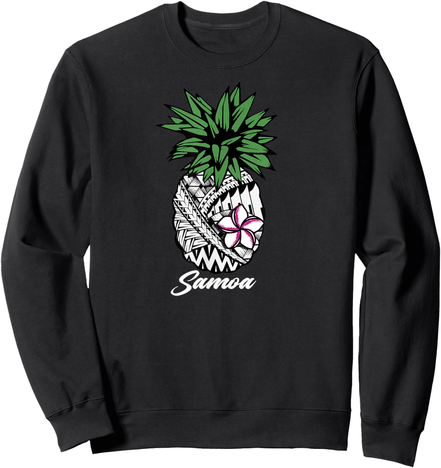 Samoa Samoan tribal pineapple shirt Sweatshirt - Sweatshirt | Black