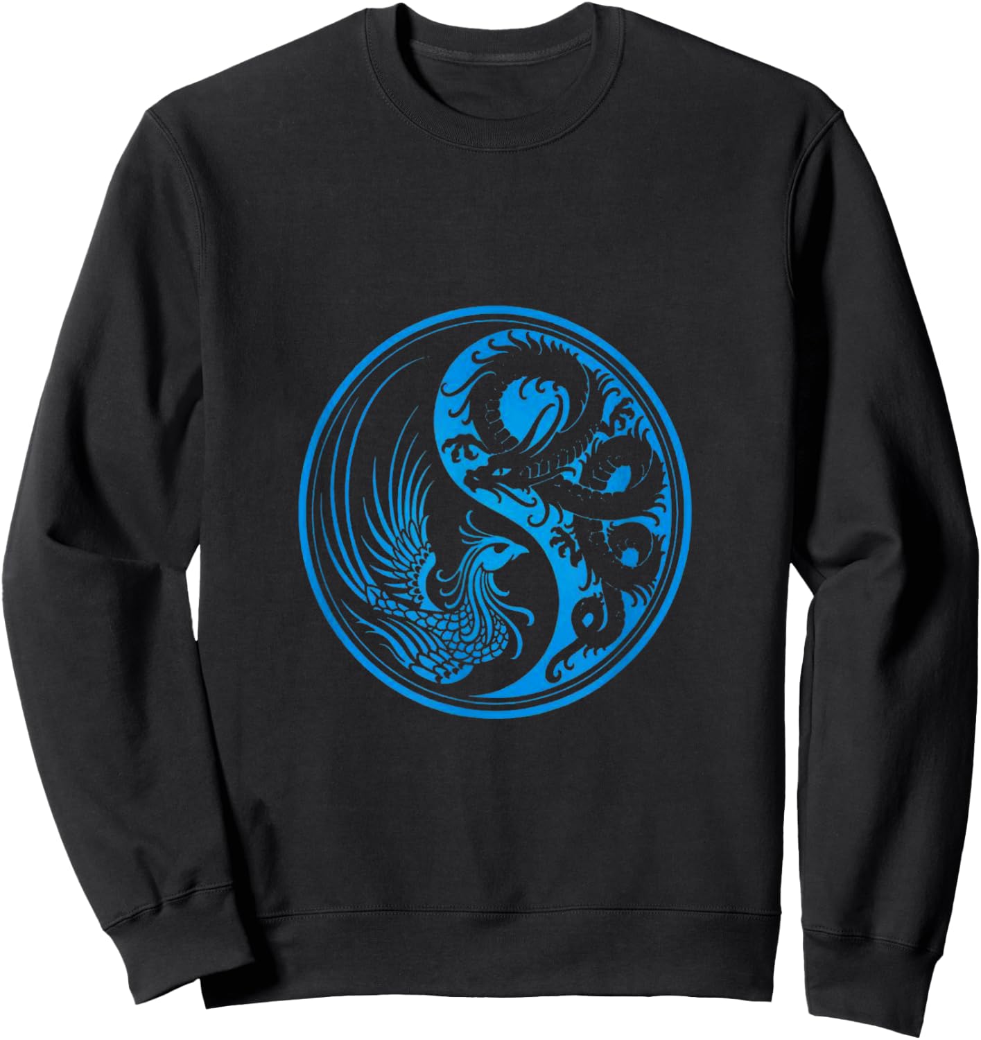 Dragon Phoenix Ying Yang Sweatshirt - Sweatshirt | Black