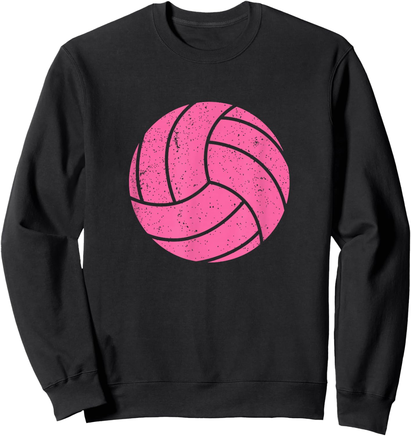 Cute Pink Volleyball Player, Fan, Coach, Mom Sweatshirt - Sweatshirt | Black