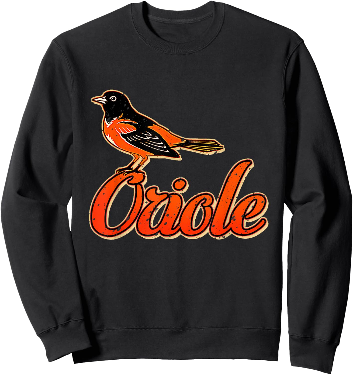 Vintage Oriole Bird' Amazing Bird Gift Shirt Sweatshirt - Sweatshirt | Black