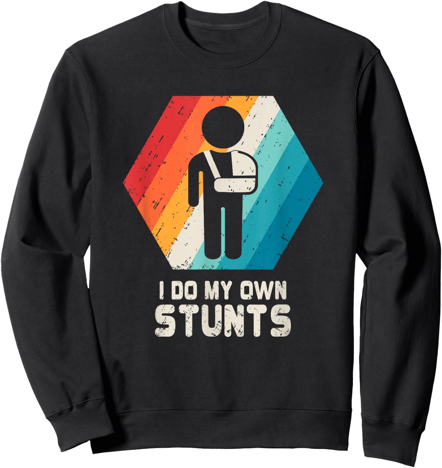 Shoulder Surgery Shirt Get Well Broken Arm Sling Funny Gift Sweatshirt - Sweatshirt | Black