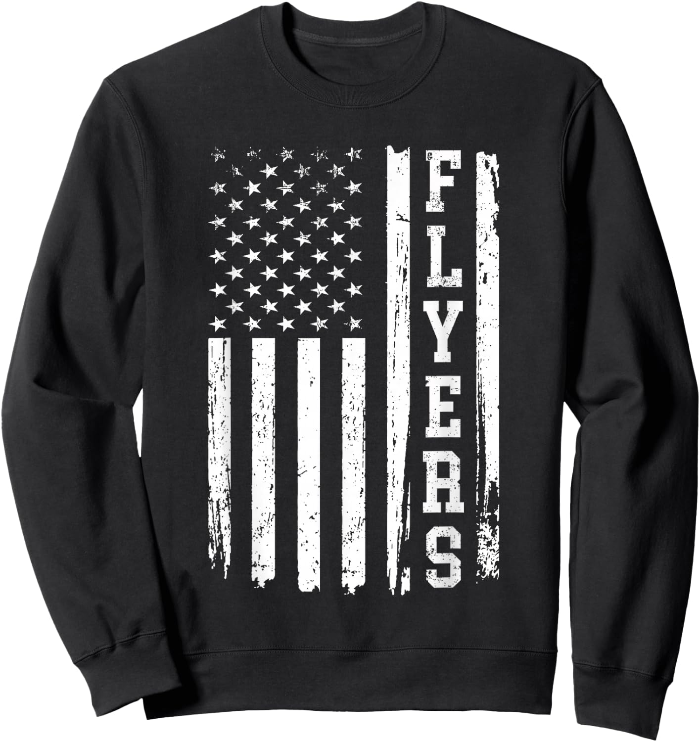 Flyers US Flag Vintage Gift Women Boys Girls Kids Sweatshirt - Sweatshirt | Black