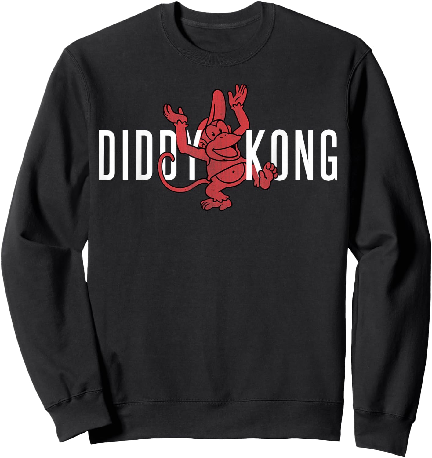 Nintendo Donkey Kong Diddy Kong Happy Logo Sweatshirt - Sweatshirt | Black