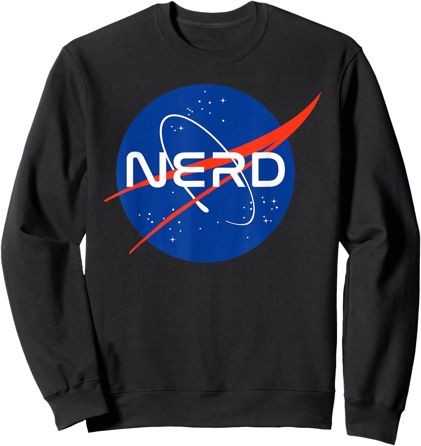 Nasa Nerds NASA Nerd , Kids, , Short Sleeve, Black, Small, Space-Themed, Cotton 100% Sweatshirt - Sweatshirt | Black