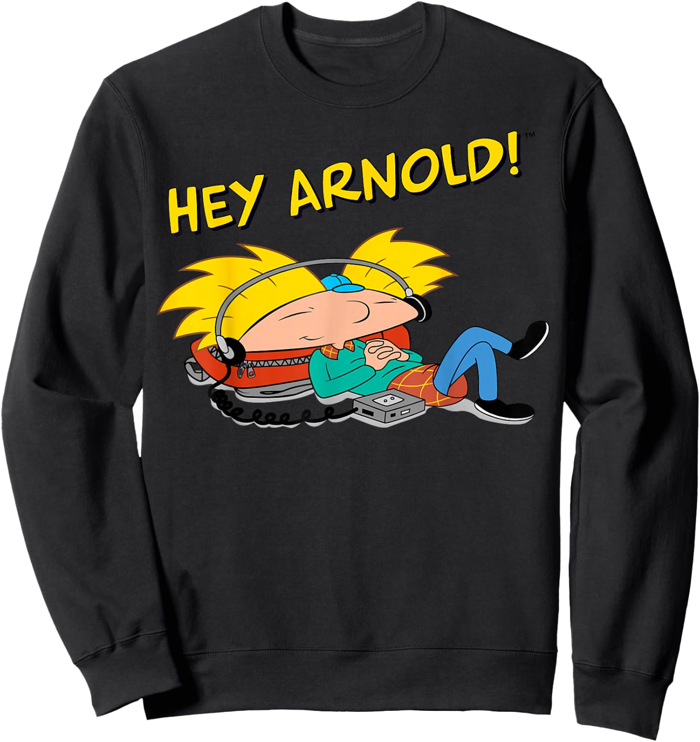 Nickelodeon Hey Arnold Chillaxing Sweatshirt - Sweatshirt | Black