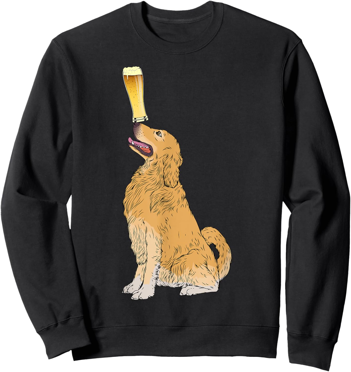 Golden Retriever Beer Lovers Shirt Craft Beer Sweatshirt - Sweatshirt | Black