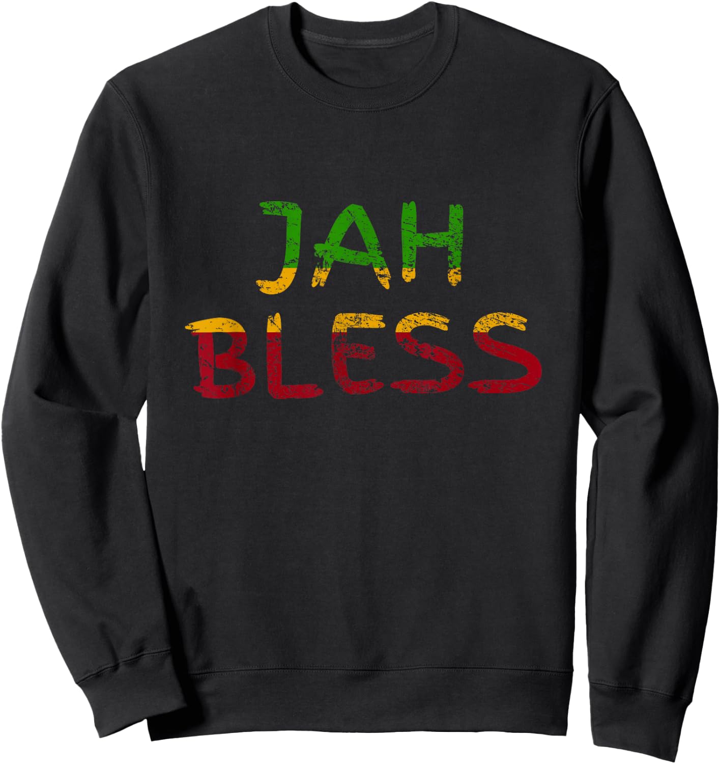 Jah Bless Rastafari Jamaica Retro Gift Sweatshirt - Sweatshirt | Black