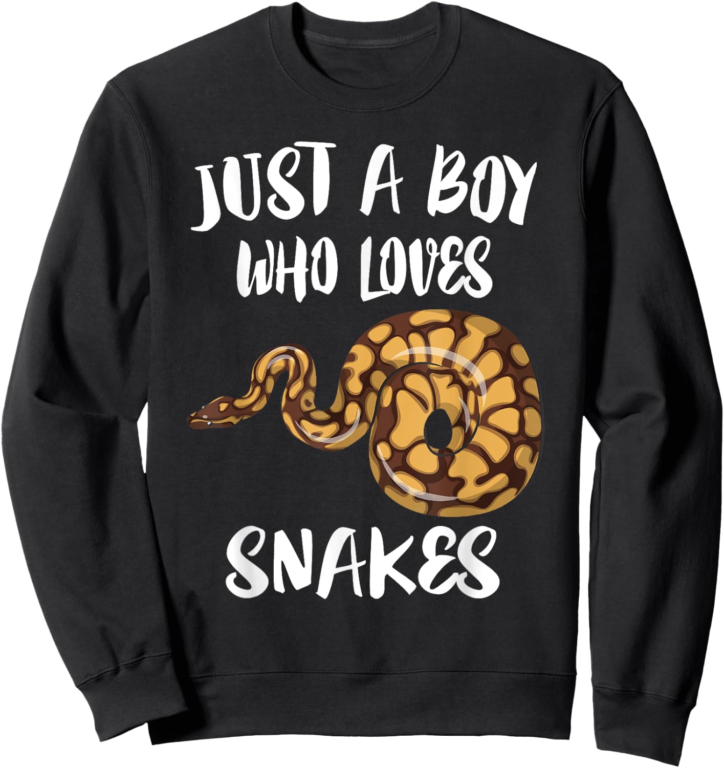 Just A Boy Who Loves Snakes Animal Sweatshirt - Sweatshirt | Black