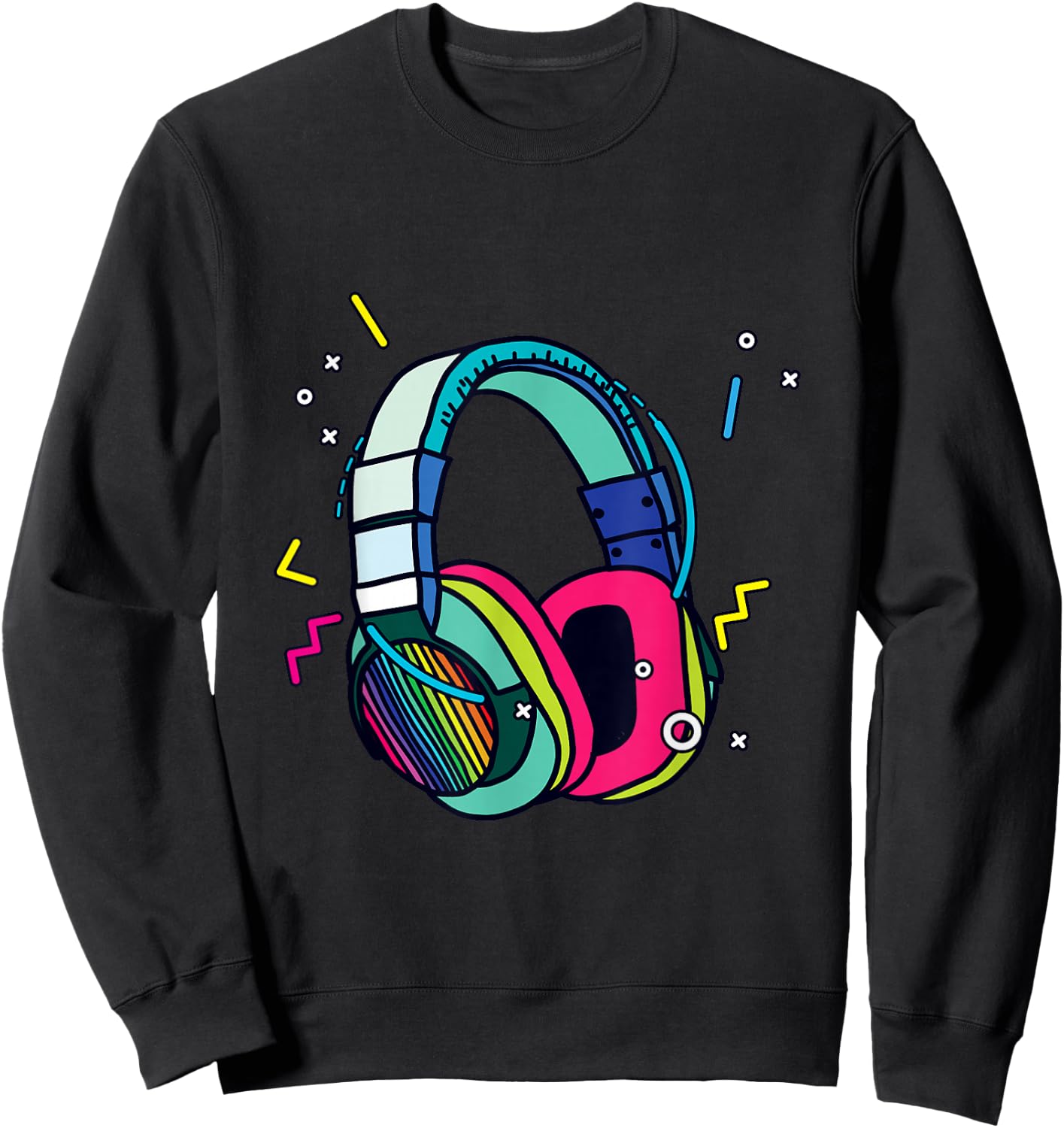 Music Sound Headphones DJ Funny Gift Disk Jockey Sweatshirt - Sweatshirt | Black