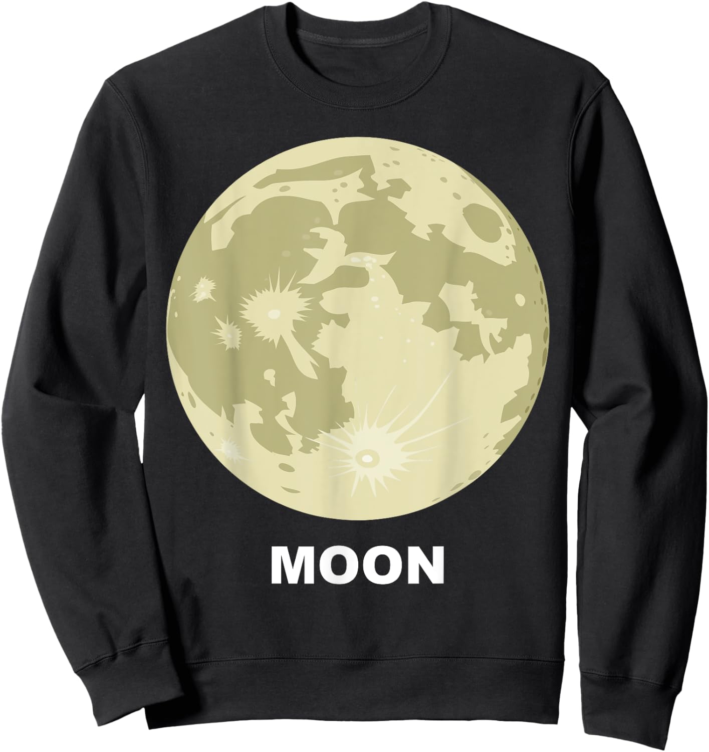 Solar System Group Costumes - Giant Earth's Moon Costume Sweatshirt - Sweatshirt | Black