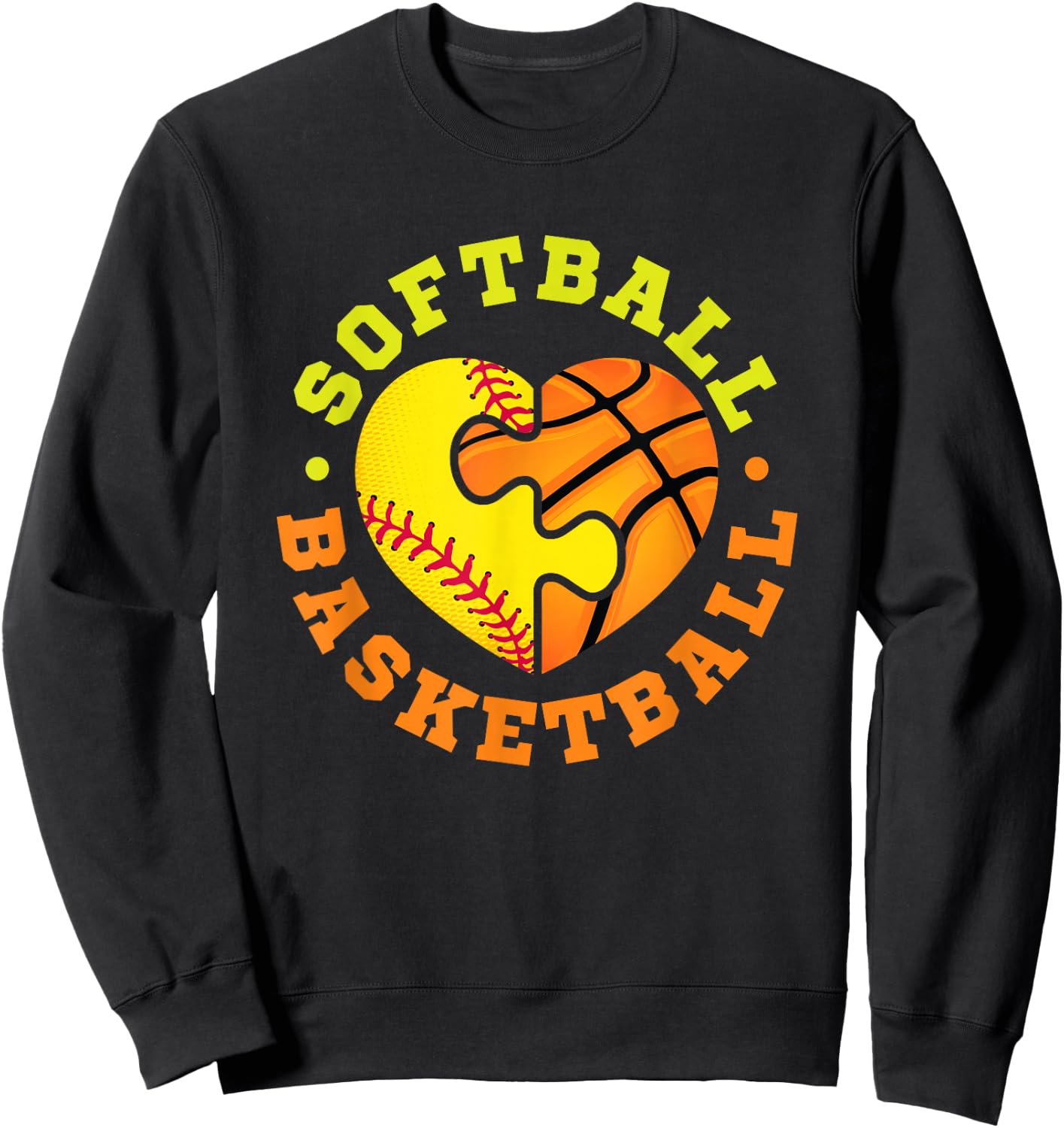 Softball Basketball Sweatshirt - Sweatshirt | Black