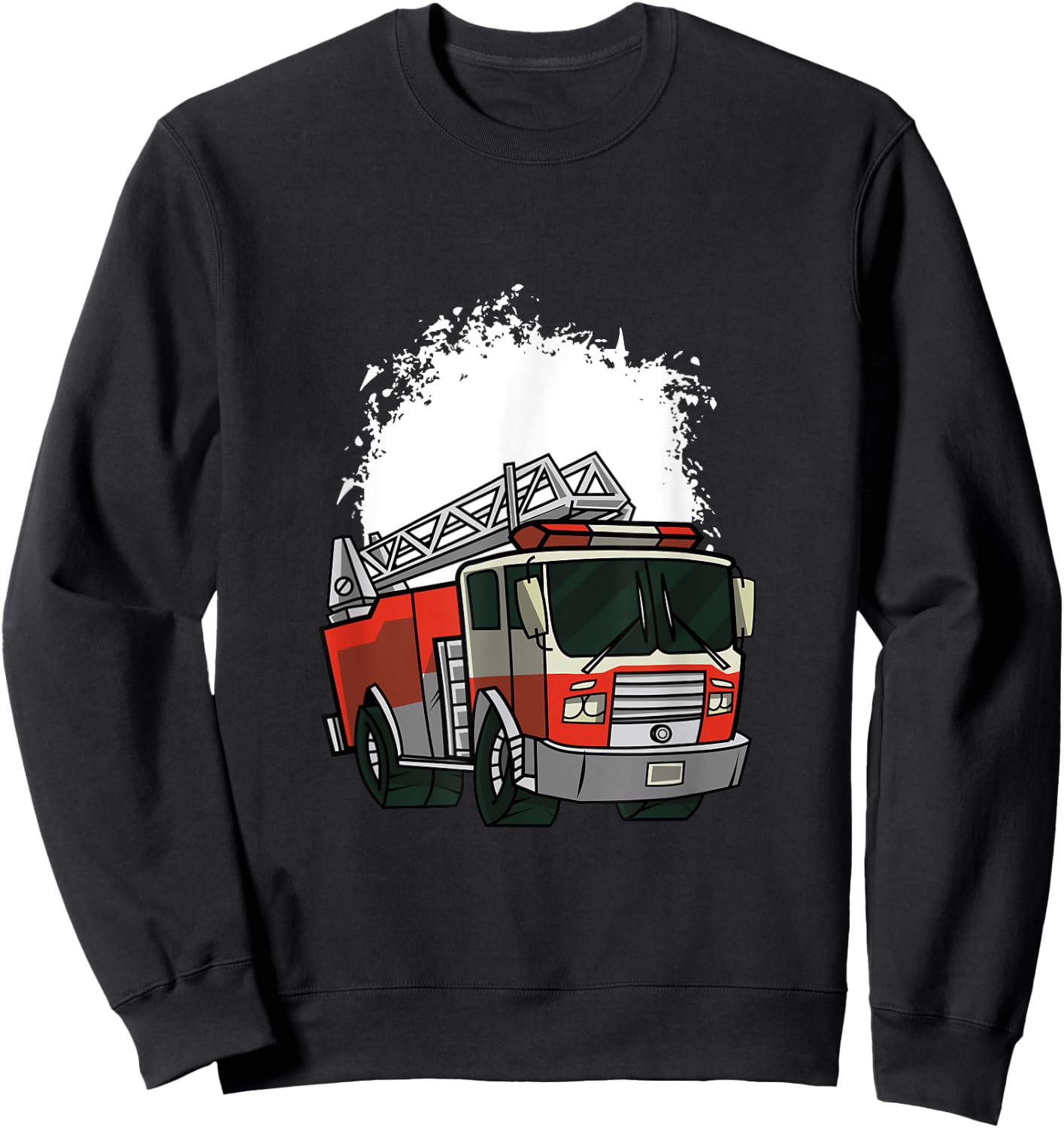 First Responder Fireman Truck Men Women Kids Sweatshirt - Sweatshirt | Black