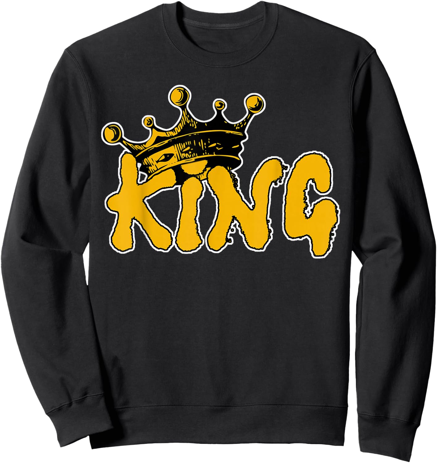 King Crown Gold - Graffiti Design Sweatshirt - Sweatshirt | Black