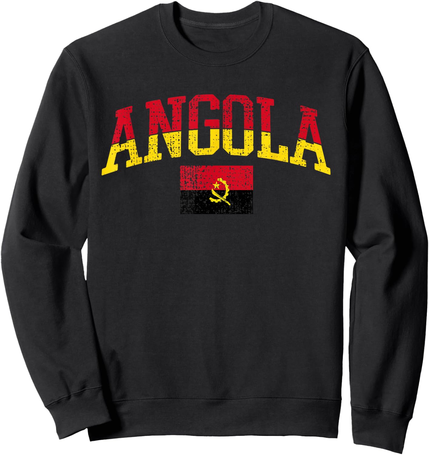 Angola Patriotic Angolan National Flag Sweatshirt - Sweatshirt | Black