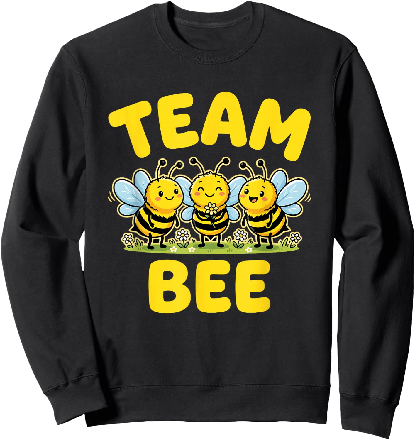 Team Bee Cute Bees Funny Matching Group Design Sweatshirt - Sweatshirt | Black