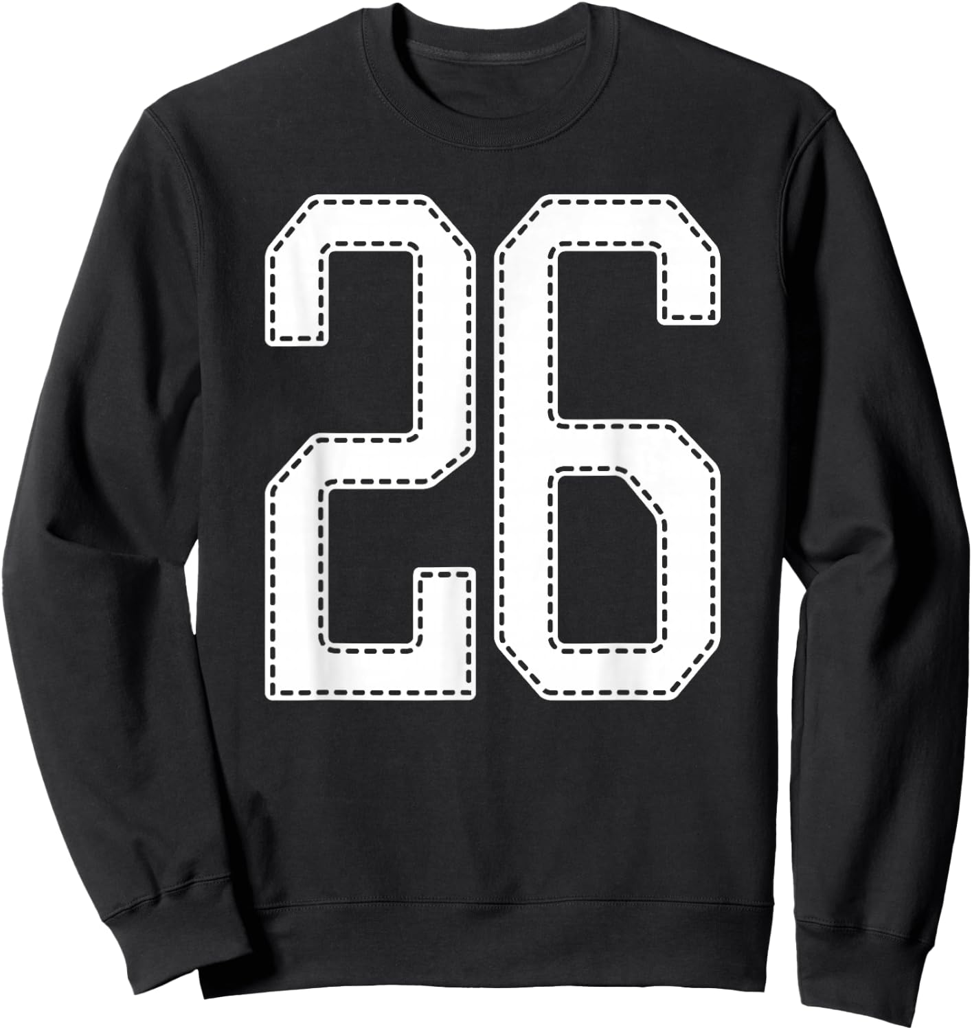 Official Team League #26 Jersey Number 26 Sports Jersey Sweatshirt - Sweatshirt | Black