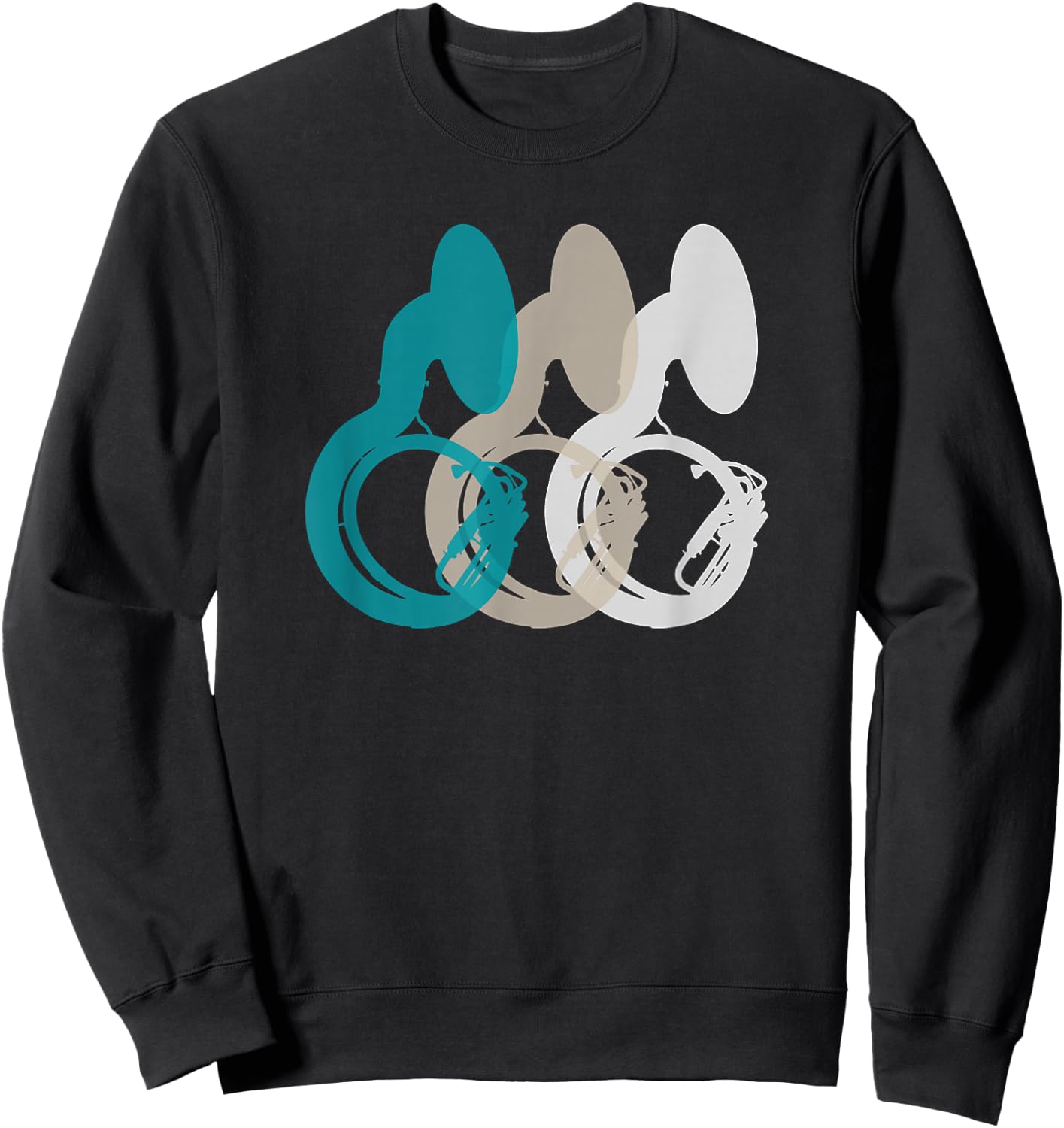 Retro Sousaphone Tuba Shirt Music Brass Band Gift Sweatshirt - Sweatshirt | Black