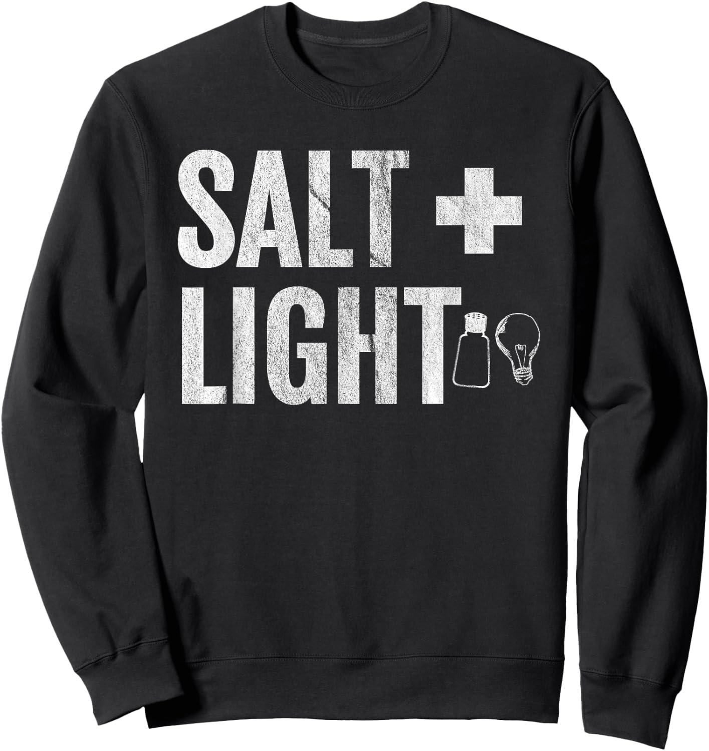 Salt & Light Matt 5:13-16 Bible Verse Christian Sweatshirt - Sweatshirt | Black